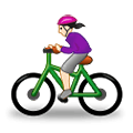 🚴🏻‍♀️ Emoji Mulher Ciclista: Pele Clara na Samsung One UI 2.5.