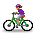 Émoji 🚴🏽‍♀️ Cycliste Femme : Peau Légèrement Mate sur Samsung One UI 2.5.