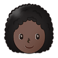 👩🏿‍🦱 Emoji Frau: dunkle Hautfarbe, lockiges Haar Samsung One UI 2.5.