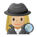 🕵🏼‍♀️ Emoji Detective Mujer: Tono De Piel Claro Medio en Samsung One UI 2.5.