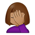 🤦🏽‍♀️ Emoji Mulher Decepcionada: Pele Morena na Samsung One UI 2.5.