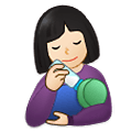 Emoji 👩🏻‍🍼 Donna Che Allatta: Carnagione Chiara su Samsung One UI 2.5.