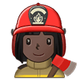 Emoji 👩🏿‍🚒 Pompiere Donna: Carnagione Scura su Samsung One UI 2.5.