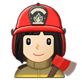 Emoji 👩🏻‍🚒 Pompiere Donna: Carnagione Chiara su Samsung One UI 2.5.