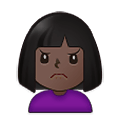 🙍🏿‍♀️ Emoji Mujer Frunciendo El Ceño: Tono De Piel Oscuro en Samsung One UI 2.5.