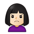 🙍🏻‍♀️ Emoji missmutige Frau: helle Hautfarbe Samsung One UI 2.5.