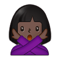 🙅🏿‍♀️ Emoji Mujer Haciendo El Gesto De «no»: Tono De Piel Oscuro en Samsung One UI 2.5.