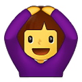 🙆‍♀️ Emoji Frau mit Händen auf dem Kopf Samsung One UI 2.5.