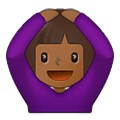 🙆🏾‍♀️ Emoji Mujer Haciendo El Gesto De «de Acuerdo»: Tono De Piel Oscuro Medio en Samsung One UI 2.5.