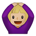 Emoji 🙆🏼‍♀️ Donna Con Gesto OK: Carnagione Abbastanza Chiara su Samsung One UI 2.5.