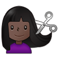 💇🏿‍♀️ Emoji Mujer Cortándose El Pelo: Tono De Piel Oscuro en Samsung One UI 2.5.