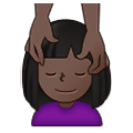 💆🏿‍♀️ Emoji Mujer Recibiendo Masaje: Tono De Piel Oscuro en Samsung One UI 2.5.
