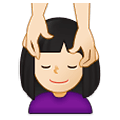 💆🏻‍♀️ Emoji Mujer Recibiendo Masaje: Tono De Piel Claro en Samsung One UI 2.5.