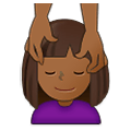 💆🏾‍♀️ Emoji Mujer Recibiendo Masaje: Tono De Piel Oscuro Medio en Samsung One UI 2.5.