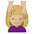 Emoji 💆🏼‍♀️ Donna Che Riceve Un Massaggio: Carnagione Abbastanza Chiara su Samsung One UI 2.5.