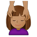 💆🏽‍♀️ Emoji Mujer Recibiendo Masaje: Tono De Piel Medio en Samsung One UI 2.5.