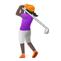 🏌🏿‍♀️ Emoji Mujer Jugando Al Golf: Tono De Piel Oscuro en Samsung One UI 2.5.