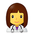 👩‍⚕️ Emoji Profesional Sanitario Mujer en Samsung One UI 2.5.