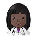 👩🏿‍⚕️ Emoji Mulher Profissional Da Saúde: Pele Escura na Samsung One UI 2.5.