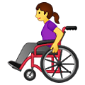 👩‍🦽 Emoji Frau in manuellem Rollstuhl Samsung One UI 2.5.