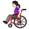 👩🏻‍🦽 Emoji Frau in manuellem Rollstuhl: helle Hautfarbe Samsung One UI 2.5.