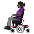 👩🏿‍🦼 Emoji Mulher Em Cadeira De Rodas Motorizada: Pele Escura na Samsung One UI 2.5.