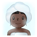 🧖🏿‍♀️ Emoji Frau in Dampfsauna: dunkle Hautfarbe Samsung One UI 2.5.