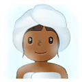 🧖🏾‍♀️ Emoji Mulher Na Sauna: Pele Morena Escura na Samsung One UI 2.5.