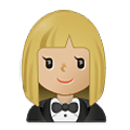 🤵🏼‍♀️ Emoji Mujer Con Esmoquin: Tono De Piel Claro Medio en Samsung One UI 2.5.