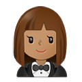 🤵🏽‍♀️ Emoji Mujer Con Esmoquin: Tono De Piel Medio en Samsung One UI 2.5.