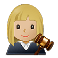 Emoji 👩🏼‍⚖️ Giudice Donna: Carnagione Abbastanza Chiara su Samsung One UI 2.5.
