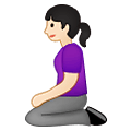 🧎🏻‍♀️ Emoji Mujer De Rodillas: Tono De Piel Claro en Samsung One UI 2.5.