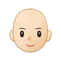 👩🏻‍🦲 Emoji Frau: helle Hautfarbe, Glatze Samsung One UI 2.5.