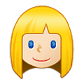 👱🏻‍♀️ Emoji Frau: helle Hautfarbe, blond Samsung One UI 2.5.