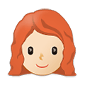 👩🏻‍🦰 Emoji Frau: helle Hautfarbe, rotes Haar Samsung One UI 2.5.