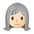 👩🏻‍🦳 Emoji Mulher: Pele Clara E Cabelo Branco na Samsung One UI 2.5.