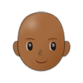 Emoji 👩🏾‍🦲 Donna: Carnagione Abbastanza Scura E Calvo su Samsung One UI 2.5.