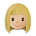 Emoji 👩🏼 Donna: Carnagione Abbastanza Chiara su Samsung One UI 2.5.