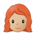 Émoji 👩🏼‍🦰 Femme : Peau Moyennement Claire Et Cheveux Roux sur Samsung One UI 2.5.