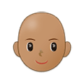 👩🏽‍🦲 Emoji Frau: mittlere Hautfarbe, Glatze Samsung One UI 2.5.