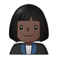 👩🏿‍💼 Emoji Oficinista Mujer: Tono De Piel Oscuro en Samsung One UI 2.5.