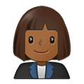 👩🏾‍💼 Emoji Oficinista Mujer: Tono De Piel Oscuro Medio en Samsung One UI 2.5.