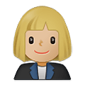 👩🏼‍💼 Emoji Büroangestellte: mittelhelle Hautfarbe Samsung One UI 2.5.