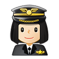 Émoji 👩🏻‍✈️ Pilote Femme : Peau Claire sur Samsung One UI 2.5.