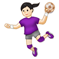 Émoji 🤾🏻‍♀️ Handballeuse : Peau Claire sur Samsung One UI 2.5.