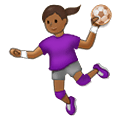 🤾🏾‍♀️ Emoji Handballspielerin: mitteldunkle Hautfarbe Samsung One UI 2.5.