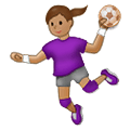 🤾🏽‍♀️ Emoji Handballspielerin: mittlere Hautfarbe Samsung One UI 2.5.
