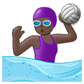 🤽🏿‍♀️ Emoji Mulher Jogando Polo Aquático: Pele Escura na Samsung One UI 2.5.