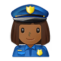 👮🏾‍♀️ Emoji Policial Mulher: Pele Morena Escura na Samsung One UI 2.5.