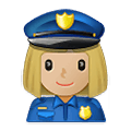 Emoji 👮🏼‍♀️ Poliziotta: Carnagione Abbastanza Chiara su Samsung One UI 2.5.